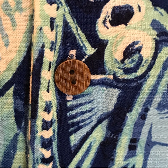 Caribbean Roundtree & Yorke tropical button down short sleeve collared shirt M - Picture 5 of 16